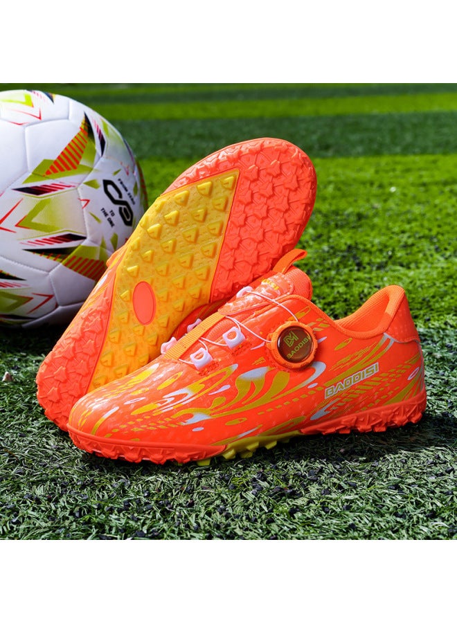 Children's Soccer Shoes With Studs For Boys And Girls, Elementary School Students' Non-slip Compeion Training Shoes With Long Studs And Rotating Buckle Z