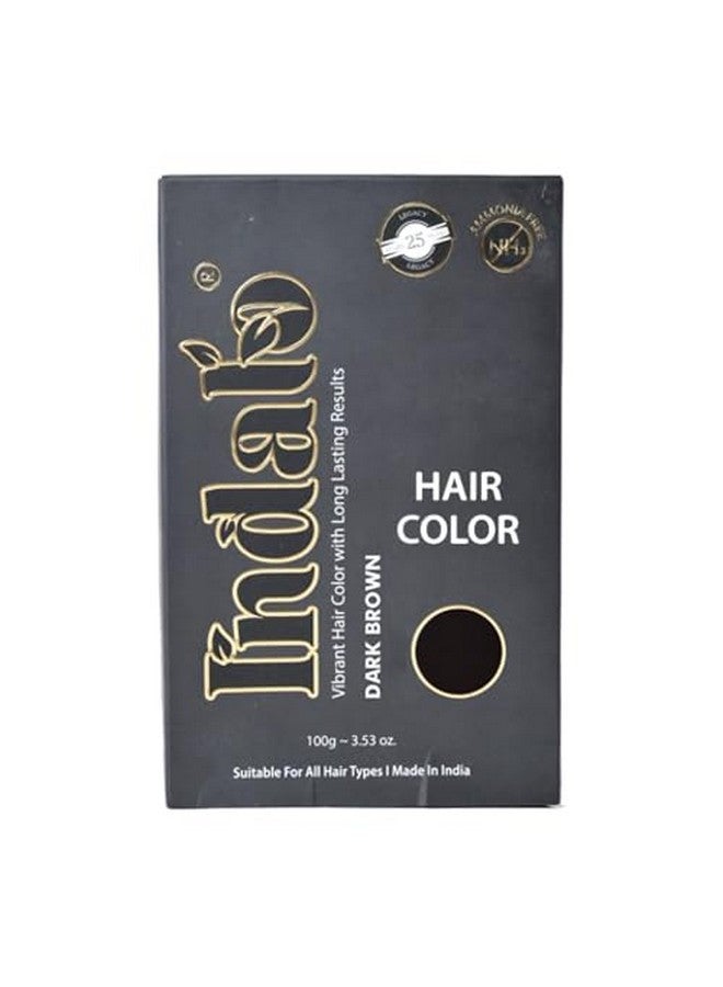 Indalo Ammonia-Free Vibrant Hair Color With Natural Ingredients & Long Lasting Result | Suitable For All Hair Types - 100 G Dark Brown - Image 1