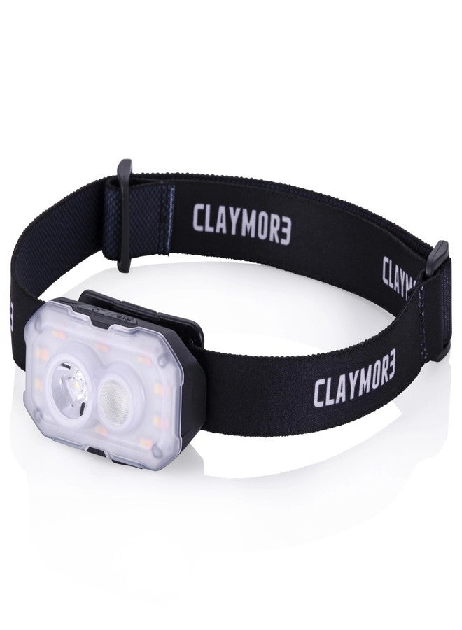 Claymore HEADY+ Black Rechargeable Wearable Light – 600 Lumens HeadlampMode 6 Light Mode 90° Adjustable Beam IP54 Water-Resistant USB-C Rechargeable Up to 70 Hrs Runtime for Camping, Running, Outdoor - Image 1