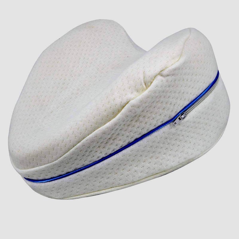 Rexmon Sleeping Memory Foam Pillow Cushion Cotton Leg Pillow Back Hip Joint Knee Pain Relief Cushion Leg Pillow and Knee Pillow White 1 Pcs - Image 1