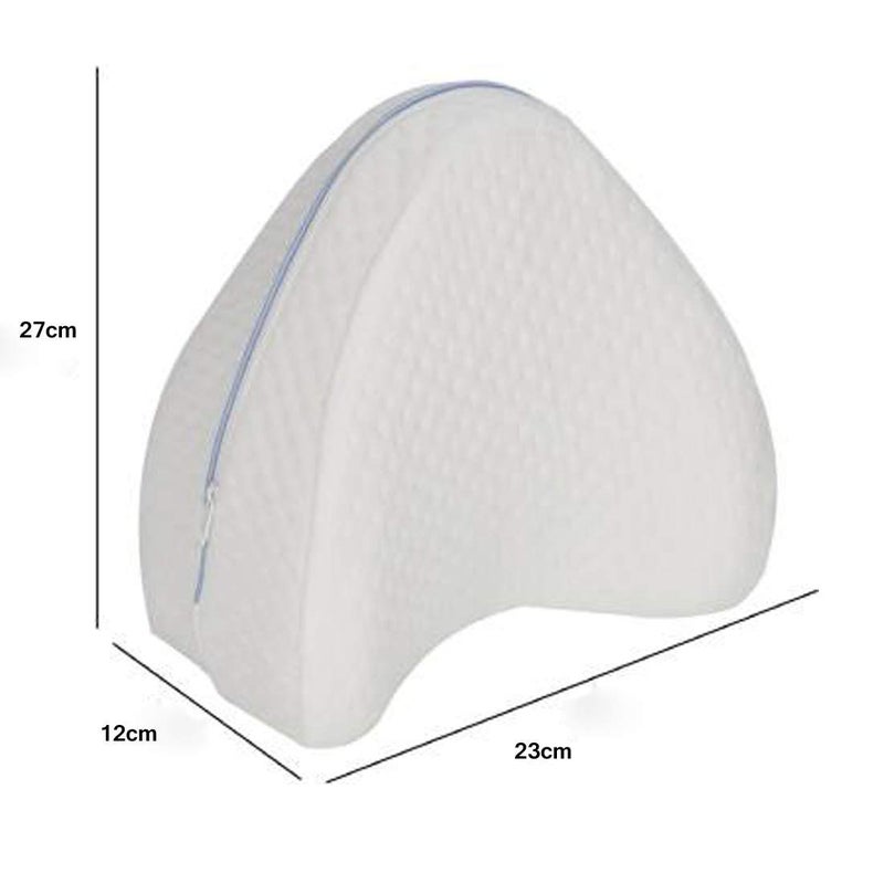 Rexmon Sleeping Memory Foam Pillow Cushion Cotton Leg Pillow Back Hip Joint Knee Pain Relief Cushion Leg Pillow and Knee Pillow White 1 Pcs - Image 2