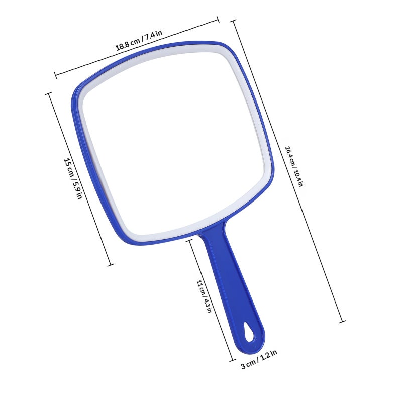 3 Pcs Handheld Mirror Makeup Mirror With Handle For Women Portable Personal Mirror Bathroom Hand Mirror Vanity Mirror For Home - Image 2