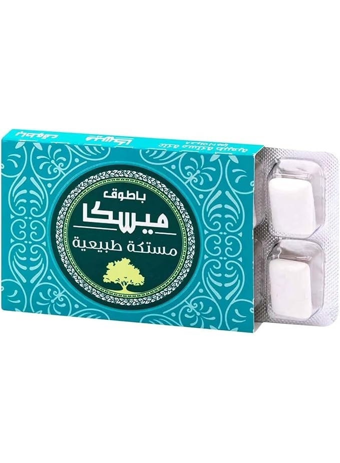 باطوق علكة مستكة طبيعية ميسكا من باطوق، عبوة واحدة من 8 قطع *3  ، 30 جرام - Image 1