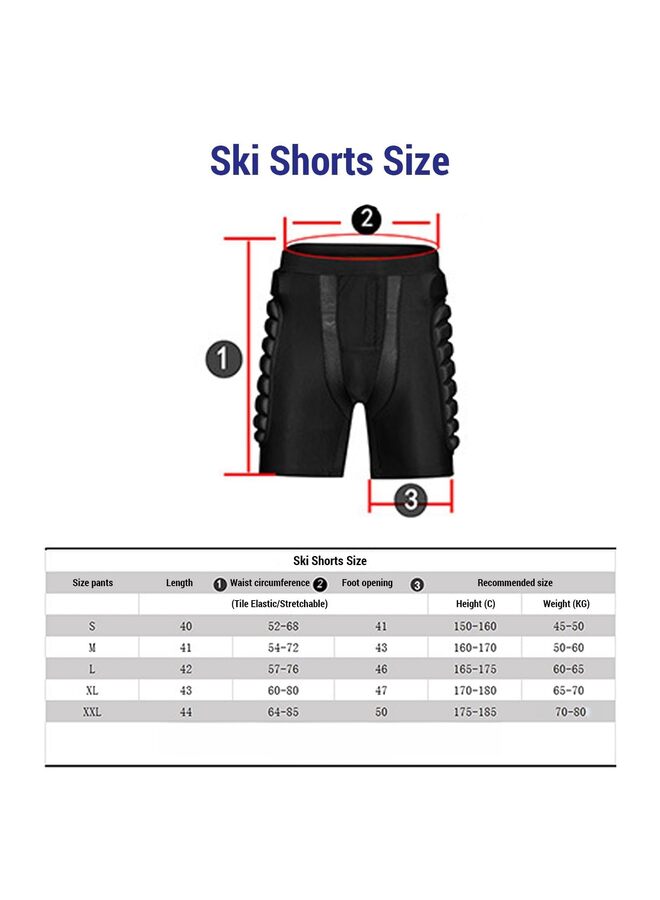 يُسلِّم شورت مبطن واقي، شورت مبطن، وسادات حماية للورك، شورت مطور، وسادات حماية للورك، وسادة حماية للورك للتزلج على الجليد والتزلج على الألواح (المقاس: XXL) - Image 2