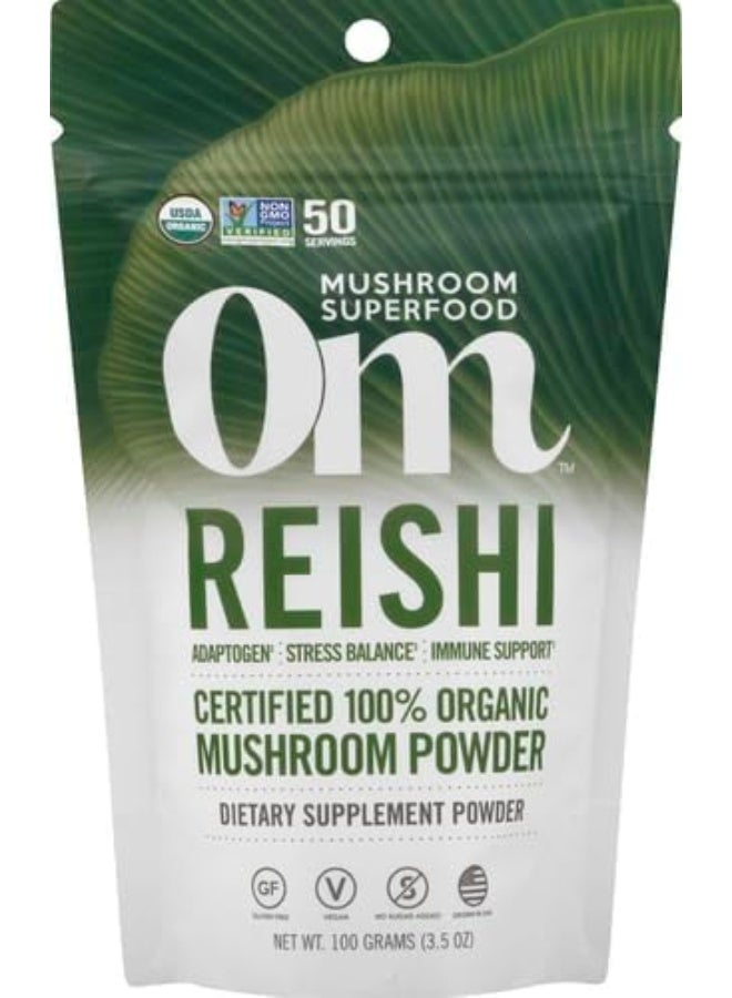 Om Mushroom Superfood OM REISHI ORGANIC MUSHROOM POWDER 100G - Image 2