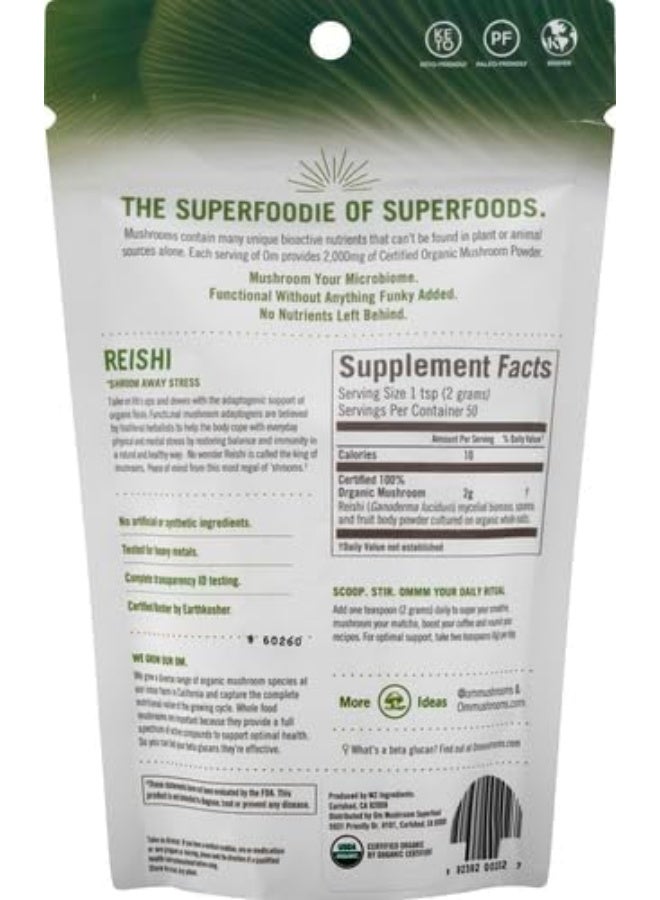 Om Mushroom Superfood OM REISHI ORGANIC MUSHROOM POWDER 100G - Image 3