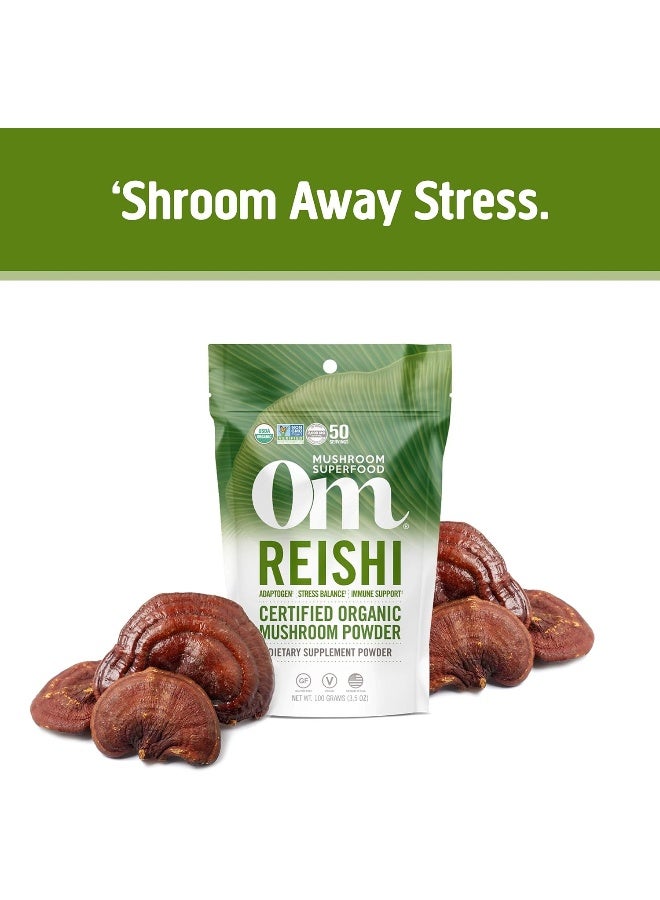 Om Mushroom Superfood OM REISHI ORGANIC MUSHROOM POWDER 100G - Image 4