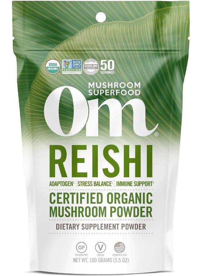 Om Mushroom Superfood OM REISHI ORGANIC MUSHROOM POWDER 100G - Image 1