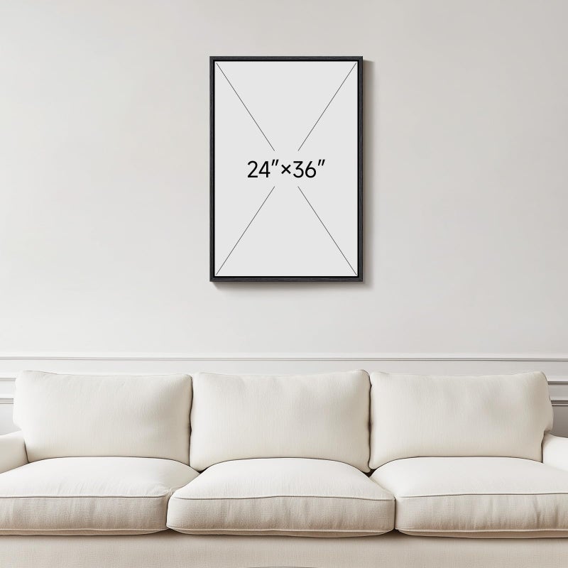 Cuspin Framed Black and White Neutral Abstract Wall Art, Modern Canvas Prints Paintings Artwork for Walls, Minimalist Beige Brown Block Pictures for Living Room Bedroom Dining Entryway Wall Decor 24x36 In - Image 3