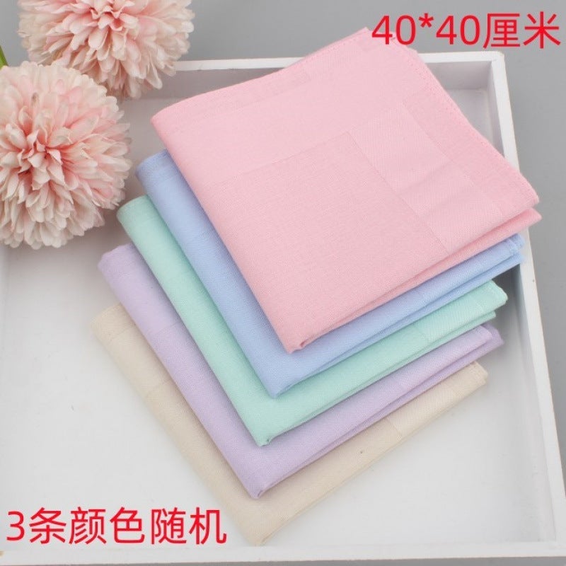 (Hanky ​​Super ) Men'S Cotton Women'S Pure Cotton Handkerchief Sweat Towel Old-Fashioned Thin - Image 1