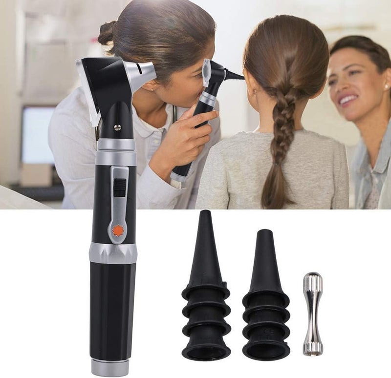 klarako Ear Check Magnifier, 3X Magnification Diagnostic Otoscope with LED Direct Illumination Light, 4 Types of Otoscope Head for Ear Examination, Ear Healthy Tool for Doctors Nurses Adults Kids - Image 1