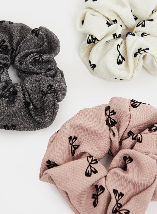 Styli Set of 3 - Bow Print Scrunchies  - Image 4