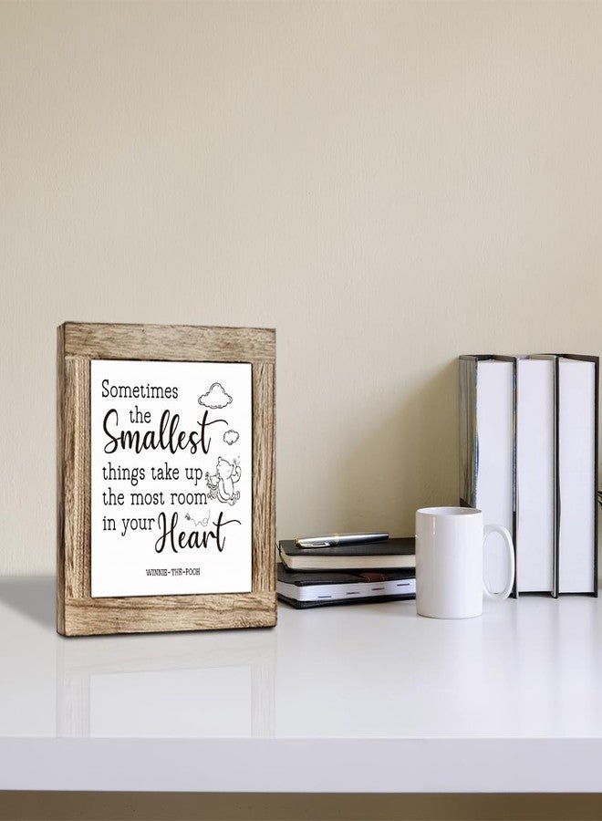 ZPPRJF Classic Winnie the Pooh Decorative Wooden Table Sign, Cute Bear Shelf Table Decoration, Inspirational Wood Box Sign Decor for Nursery Kids Room Playroom Bedroom Baby Shower - Image 5