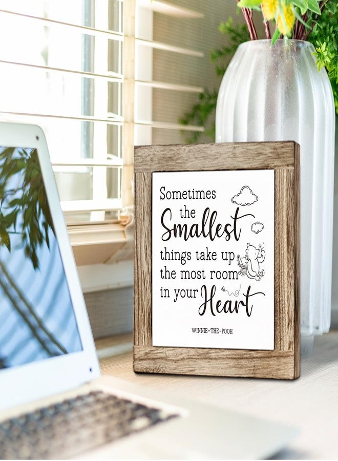 ZPPRJF Classic Winnie the Pooh Decorative Wooden Table Sign, Cute Bear Shelf Table Decoration, Inspirational Wood Box Sign Decor for Nursery Kids Room Playroom Bedroom Baby Shower - Image 4