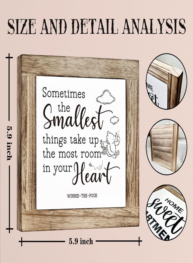 ZPPRJF Classic Winnie the Pooh Decorative Wooden Table Sign, Cute Bear Shelf Table Decoration, Inspirational Wood Box Sign Decor for Nursery Kids Room Playroom Bedroom Baby Shower - Image 2