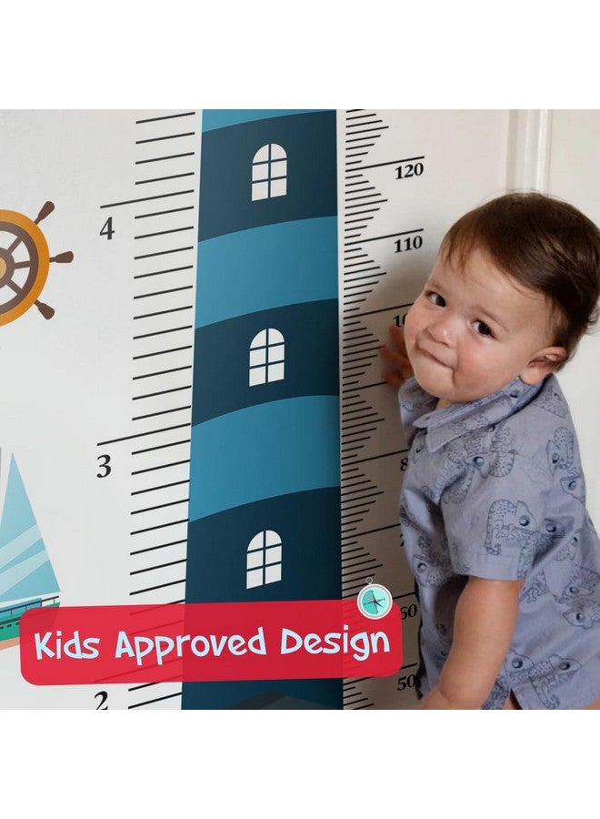 DEKOSH مخطط ارتفاع الأطفال بموضوع بحري من DEKOSH مع مقياس مزدوج وتصميم جميل DKX1601 - Image 5