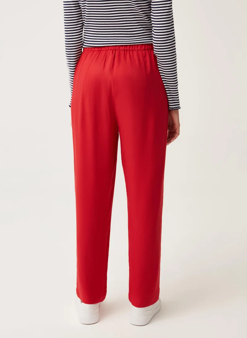 Ovs Ovs Viscose Joggers With Drawstring