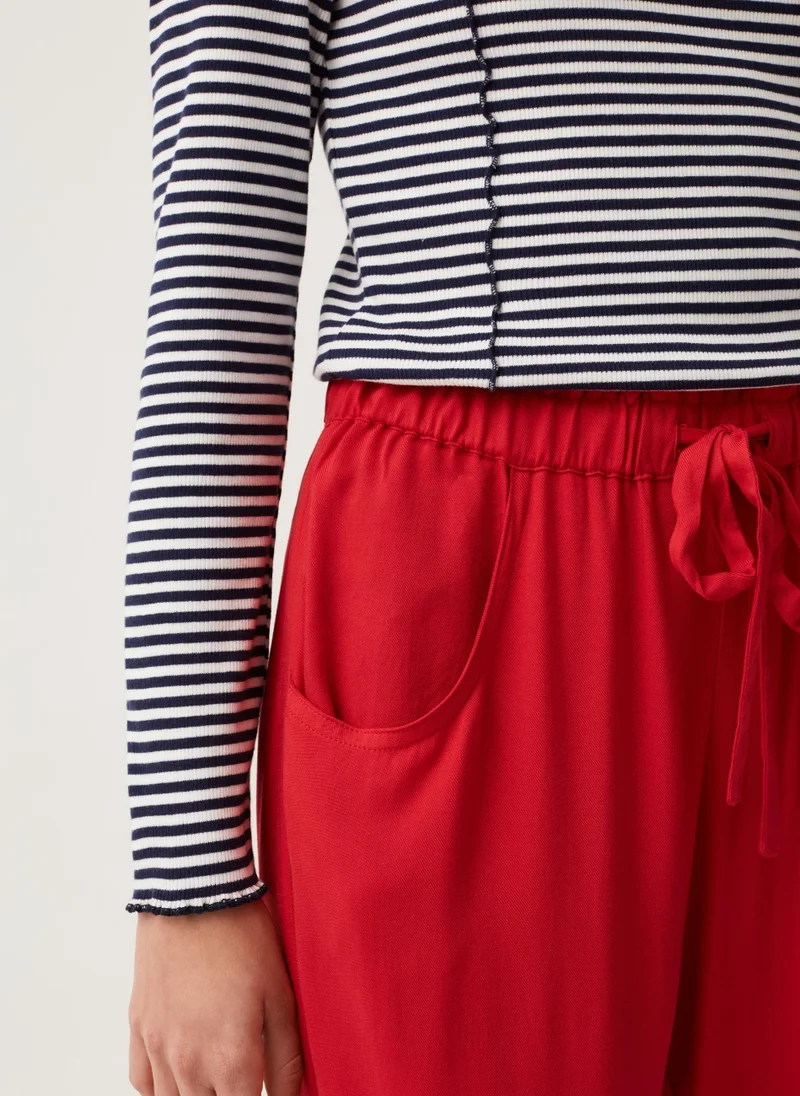 Ovs Ovs Viscose Joggers With Drawstring