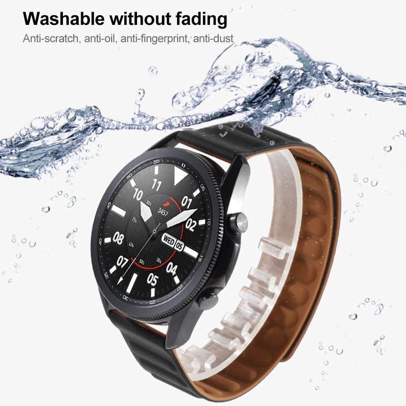 erorex 22Mm Silicone Magnetic Watch Band For Honor Watch Gs3 / Magic(Orange Red) - Image 3