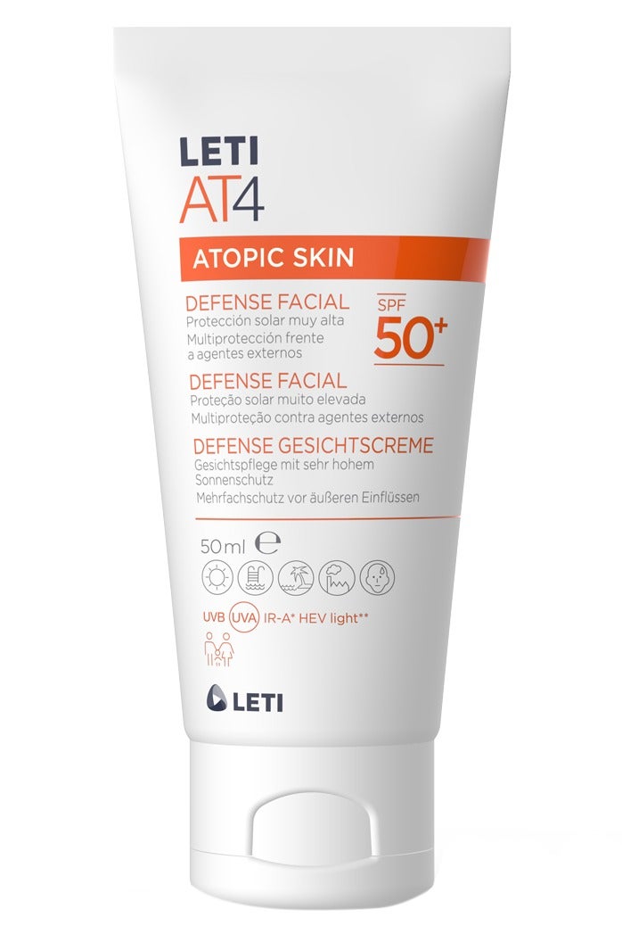 Leti Letiat4 Atopic Skin Defense Facial Cream with SPF50 + 50ml - Image 1