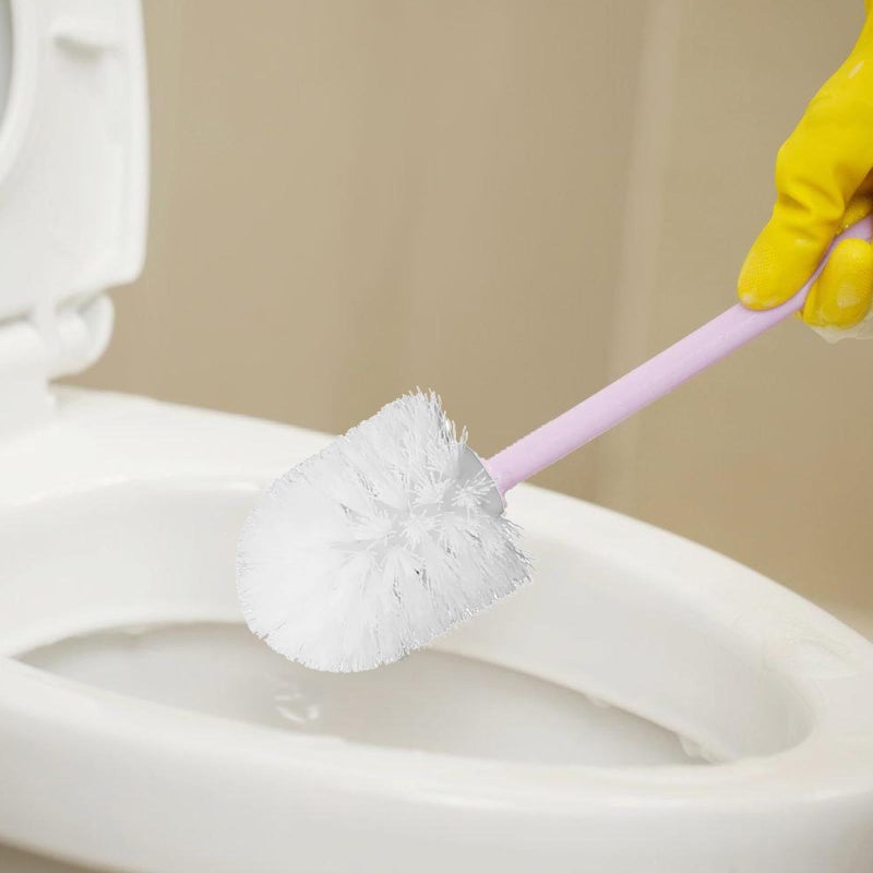 White Plastic Toilet Brush Replacement Heads 4 Pack for Home Hotel Cleaning - Image 5
