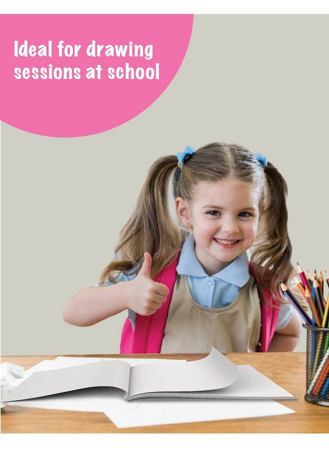 TARGET PUBLICATIONS Jumbo Drawing Book for Kids, Artists | Big Plain Sketch Pad for Artists, Children, Students | 34 White Blank Unruled Pages | 37 x 27 cm | Soft Cover | Sketching, Colouring, Painting | Set of 3  - Image 5