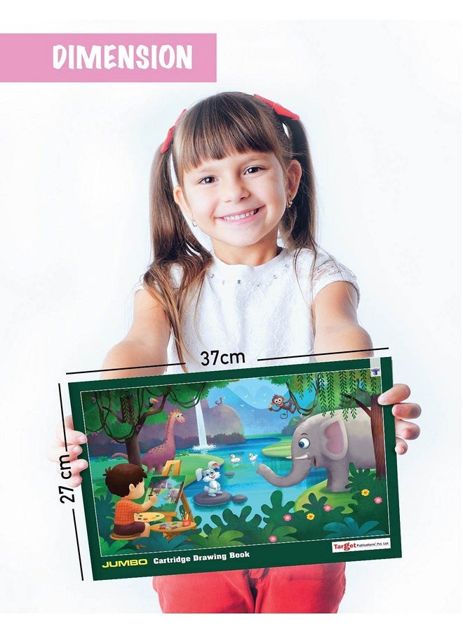 TARGET PUBLICATIONS Jumbo Drawing Book for Kids, Artists | Big Plain Sketch Pad for Artists, Children, Students | 34 White Blank Unruled Pages | 37 x 27 cm | Soft Cover | Sketching, Colouring, Painting | Set of 3  - Image 3
