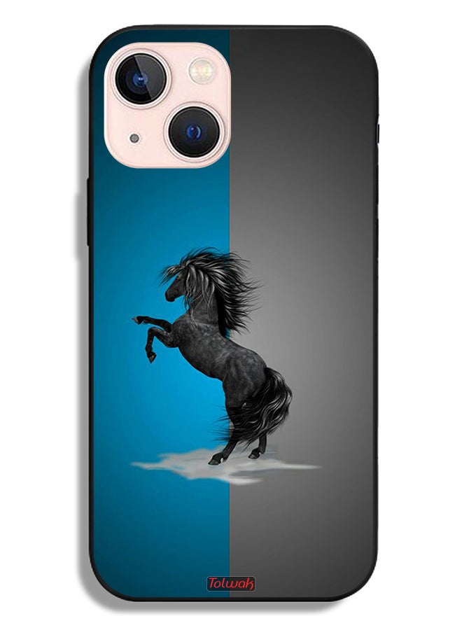 Tolwak Apple iPhone 13 mini Protective Case Horse Art - Image 2