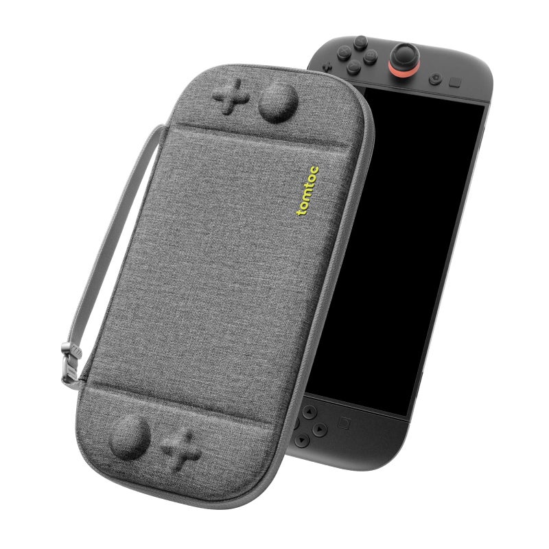 tomtoc Slim Carrying Case for Nintendo Switch 2 Model 2025, Odorless Felt Protective Hard Shell with 12 Game Card Slots, Portable Travel Storage Case with Original Patent and Military Grade Protection - Image 1