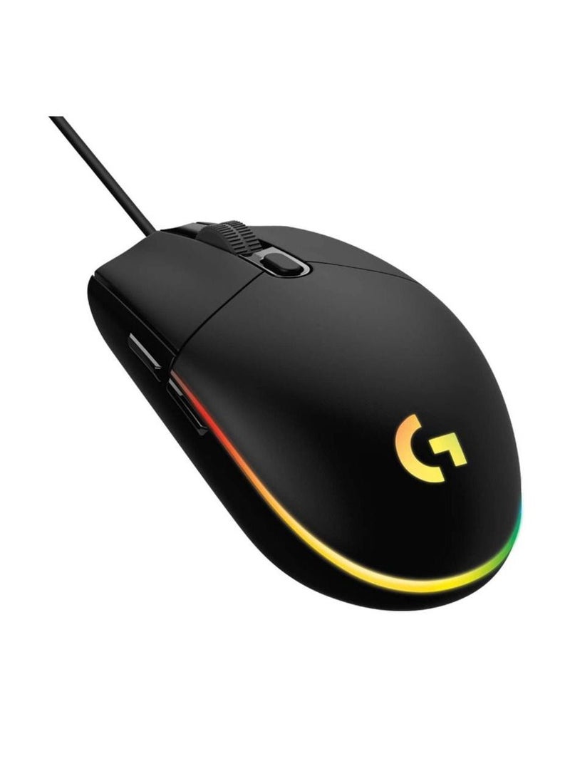 Logitech G102 Lightsync Gaming Mouse Sensor 8000 Dpi - Full-Spectrum RGB 16.8 Million, 6 Programmable Buttons, G Hub Software (85g)