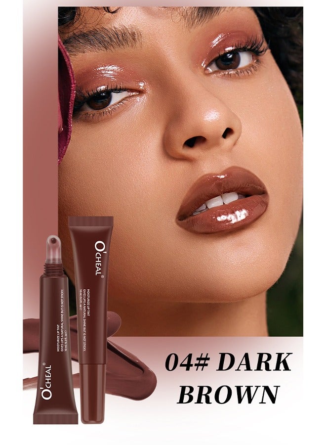 OCHEAL Moisturize Lip Tint - Nude Lip Gloss Hydrating Smooth Gloss Tinted Lip Balm Transparent Lip Care Reduce Drying Moisturize Long Lasting Nourishing Non Sticky Fresh Texture & Dry Lips Care Plumper #04 - Image 2