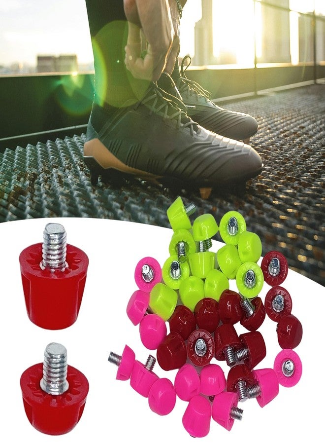 RYUJNDK 12Pcs Plastic Football Studs Set, Golf Shoe Spikes Replacements 7mm Soccer Studs with Wrench for Firm Surfaces Outdoor Athletic Training, Green - Image 3
