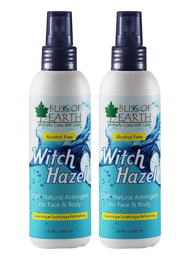 BLISS OF EARTH Bliss of Earth 2x100GM Pure Witch Hazel Astringent Natural Toner Great For Acne & Skin Rashes  - Image 1