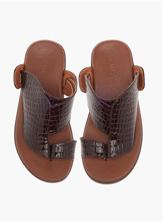 LBL by Shoexpress Boys Textured Slip-On Arabic Sandals  - Image 1