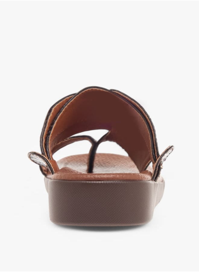 LBL by Shoexpress Boys Textured Slip-On Arabic Sandals  - Image 4