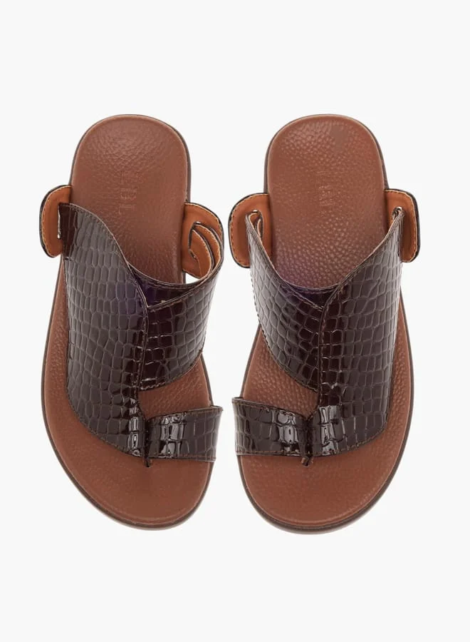 LBL by Shoexpress Boys Textured Slip-On Arabic Sandals Ramadan Collection