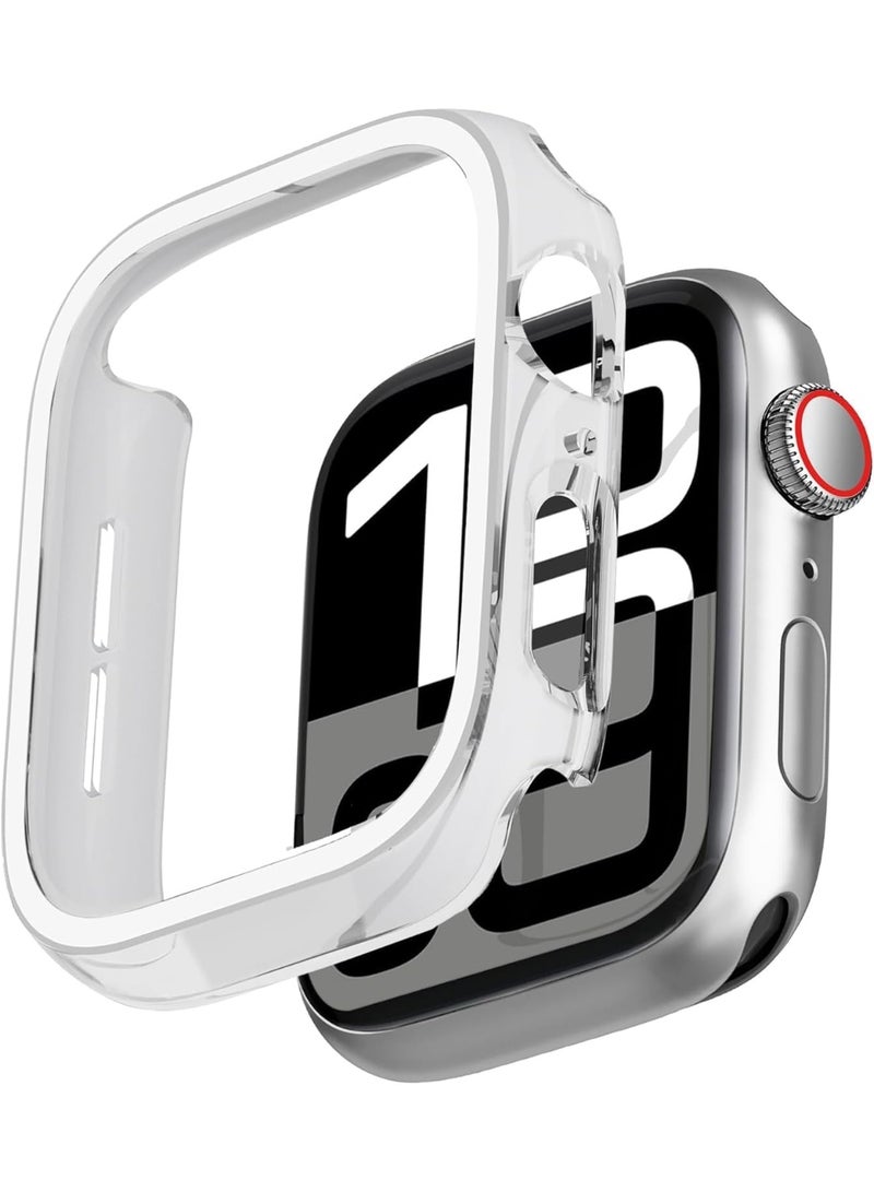 Without Screen Protector Bumper Case for Apple Watch Series 11 46mm, Thin Bumper Cover, Hard PC Protective Frame for iWatch 11 46mm white - Image 1