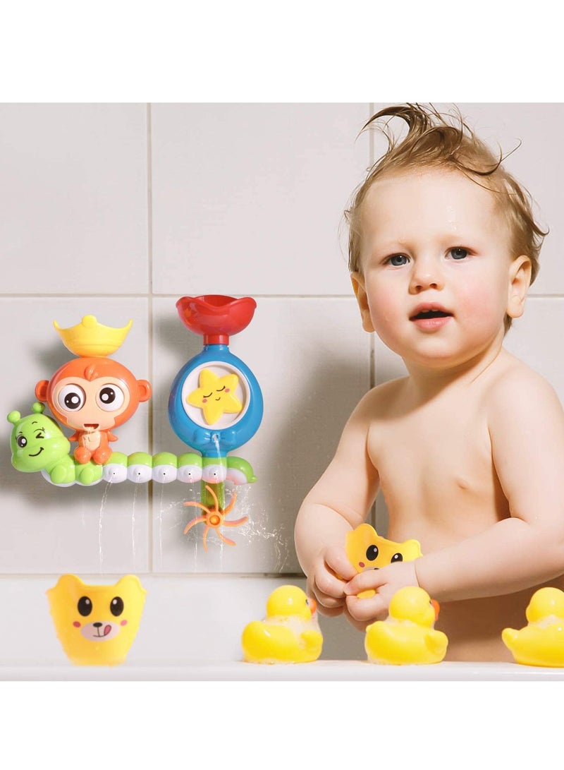 Bath Toy Bathtub Toy Waterfall Water Station with One Stackable Cups Fountain Water Shower Toy for Babies and Kids Gift - Image 2