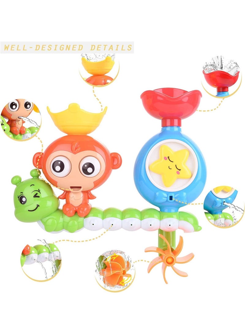 Bath Toy Bathtub Toy Waterfall Water Station with One Stackable Cups Fountain Water Shower Toy for Babies and Kids Gift - Image 5