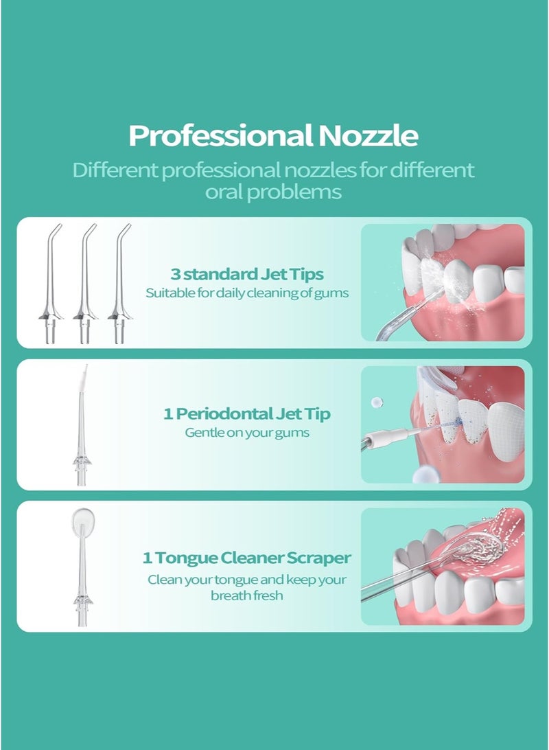 CAYGA Water Flosser for Teeth Cleaning, 260ML Portable Cordless Oral Irrigator with DIY Strength, 4 Cleaning Modes, IPX7 Waterproof Rechargeable Water Dental Pick Flosser for Home, Travel - Image 4
