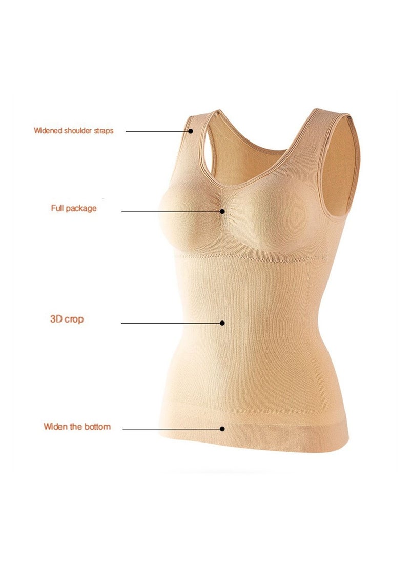 SYOSI - Women's Tummy Control Shapewear Tank Tops 2 Pack Seamless Compression Camisole Slimming Body Shaper (L) - Image 1