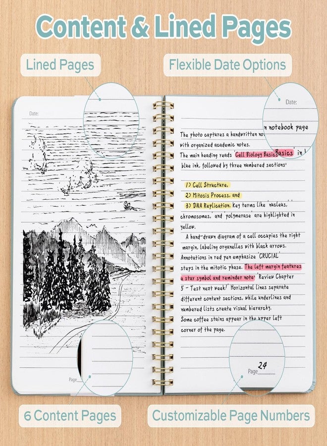 ديلي كتاب حلزوني أخضر اللون، عبوة واحدة - Image 3