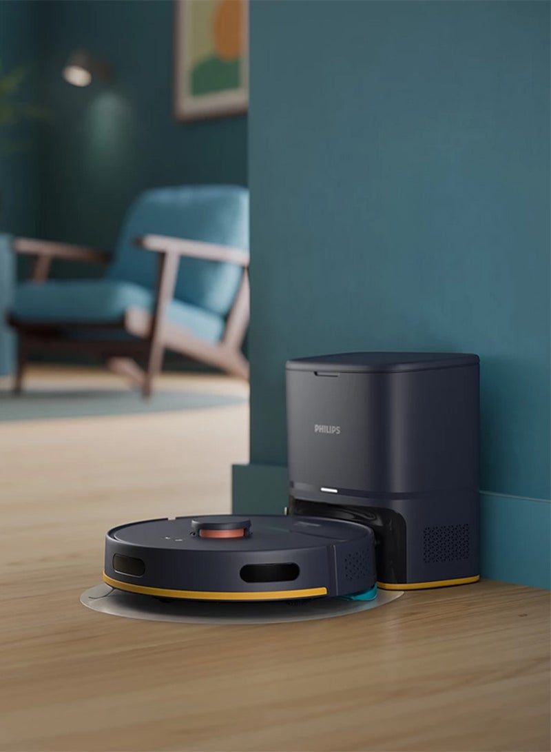 Philips Robot Vacuum cleaner 2000 Series, 6000 pa Strong Suction Power, Up to 120 min Runtime, SelfCharging, Auto-Empty station, 380 ml 1 W XU2100/15 Dark blue - Image 3