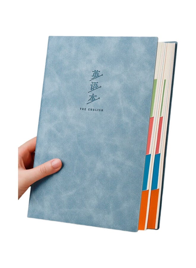 Ujia [Back To School Essential] Ujia English Notebook, Thickened, For Middle And High School Students, 16K Vocabulary Notebook, Four-Line Three-Grid Homework Book, Gray-Blue B5 - Image 2