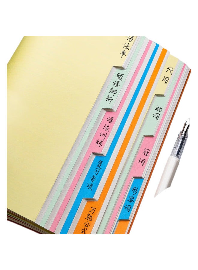 Ujia [Back To School Essential] Ujia English Notebook, Thickened, For Middle And High School Students, 16K Vocabulary Notebook, Four-Line Three-Grid Homework Book, Gray-Blue B5 - Image 3