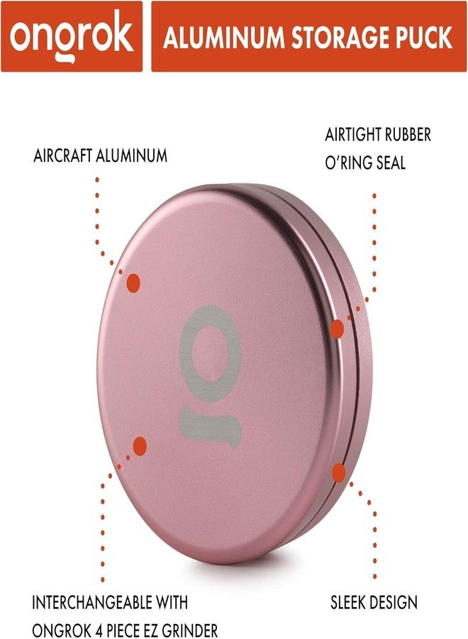 ONGROK Storage Puck, Gold, Perfect Size Case to Store in Your Pocket, Airtight, Preserves Moisture Profile, Smell and Aroma - Image 3