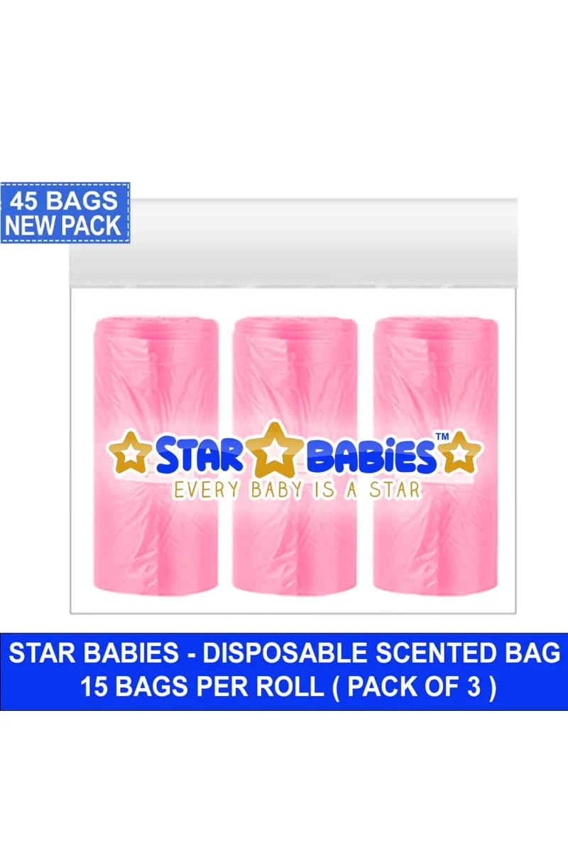ستار بيبيز Star Babies - Scented Bags - Pink - Pack of 3 - 45 Pcs