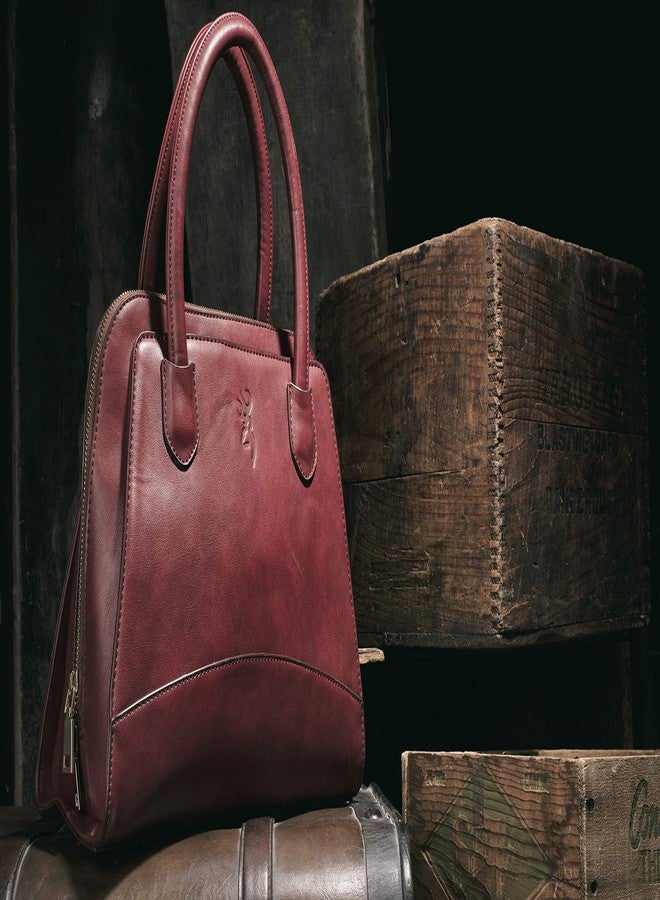 Browning Concealed Carry Purse, Premium Holstered Handbag with Safety Locking Option, Hazel (Merlot) - Image 2