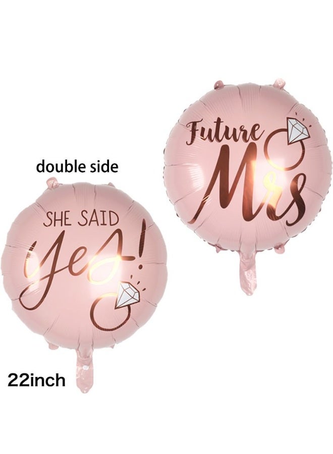 صن سباير (مجموعة من 5 قطع) مجموعة بالونات من رقائق الألومنيوم على شكل خاتم ألماس، زينة زفاف، هدايا حفلات، حفل زفاف رومانسي، هدية زفاف، حفل عيد ميلاد، حفل خطوبة، زينة (ذهبي وردي) - Image 2