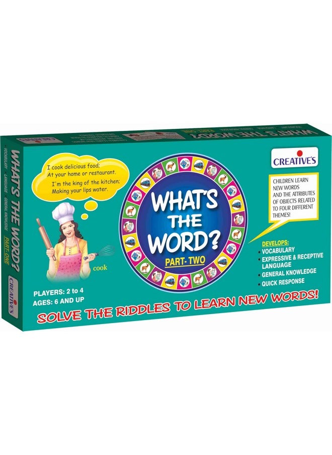 Creative's - Creative's What's The Word Part - 2 | Educational Vocabulary Learning & Family Board Game | Learning New Words | General Knowledge | Gift Pack for 6 & Up Kids - Image 1